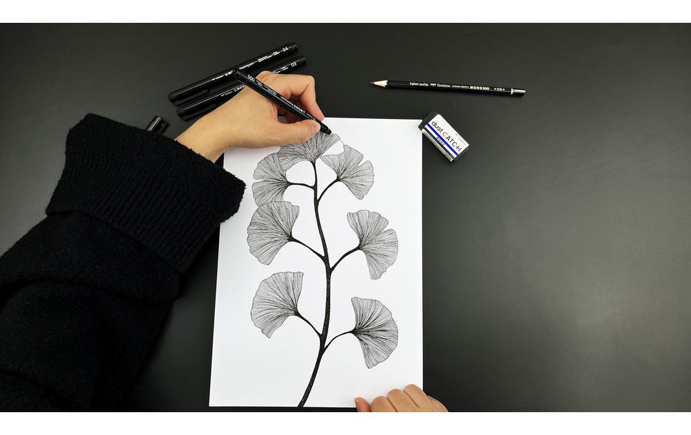 Tombow MONO Drawing Pen Fineliner – 0,5 mm, Schwarz