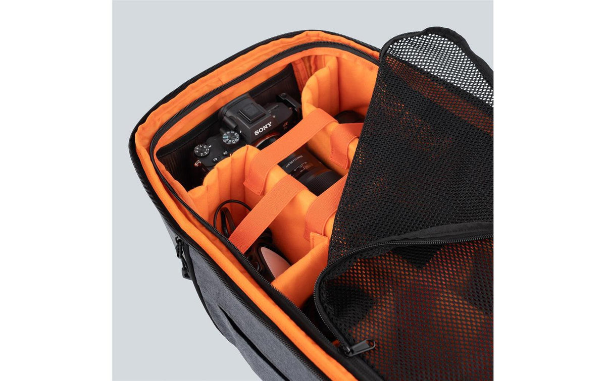 Dörr Kamerarucksack – 200 × 480 × 310 mm, 16 l – Polyester, grau, Regenhülle, Brustgurt