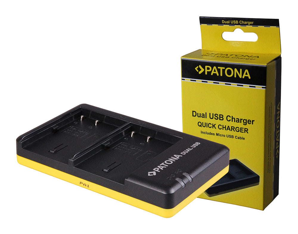 PATONA Ladegerät, Dual – für Canon BP511, PowerShot G1, PowerShot G2 und andere