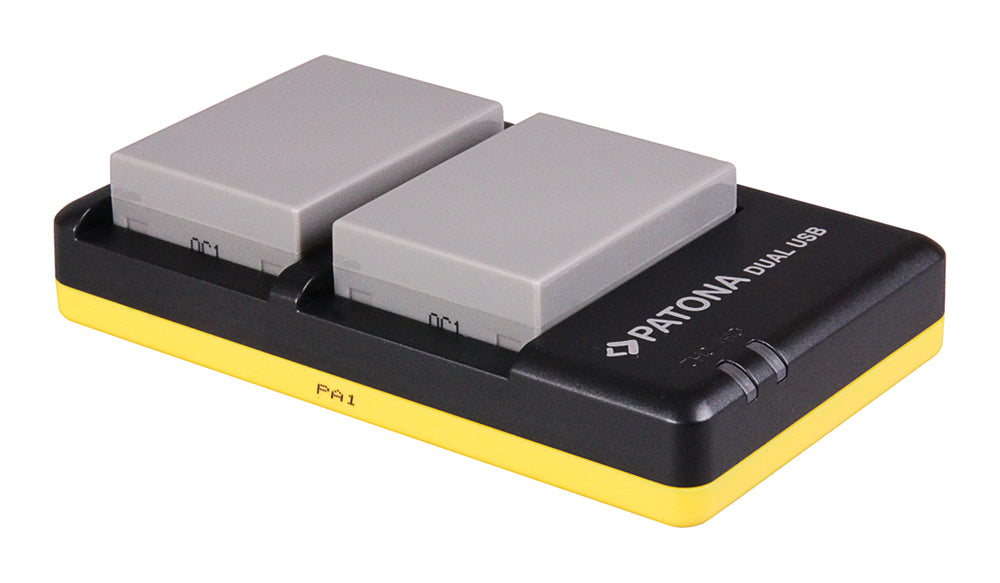 PATONA Dual Ladegerät BLN-1 Akkulader – für Olympus OM-D, E-M5, E-M1 und andere – 2-fach, USB