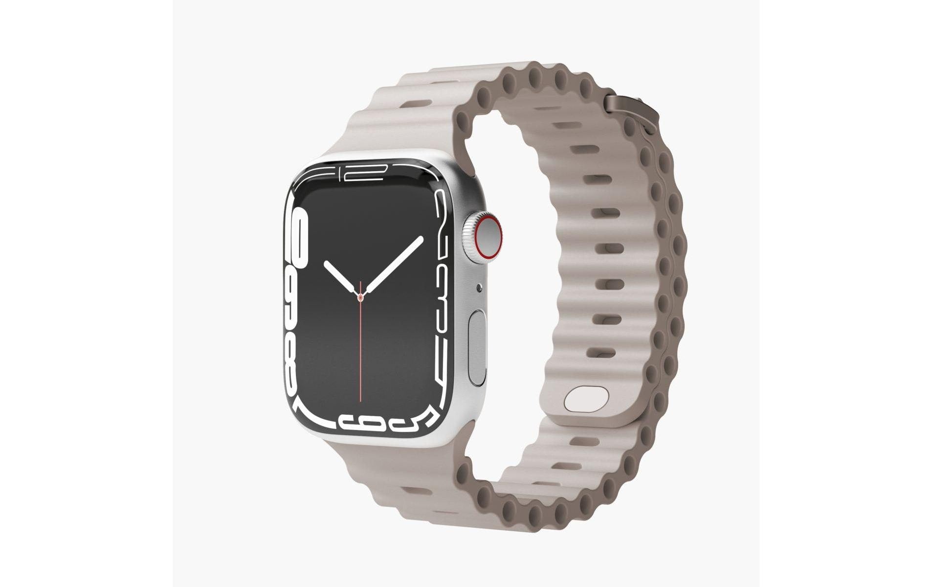 Vonmählen Wave Band 2 – Armband – für Apple Watch (verschiedene Grössen), Creme, Elastomer (T)
