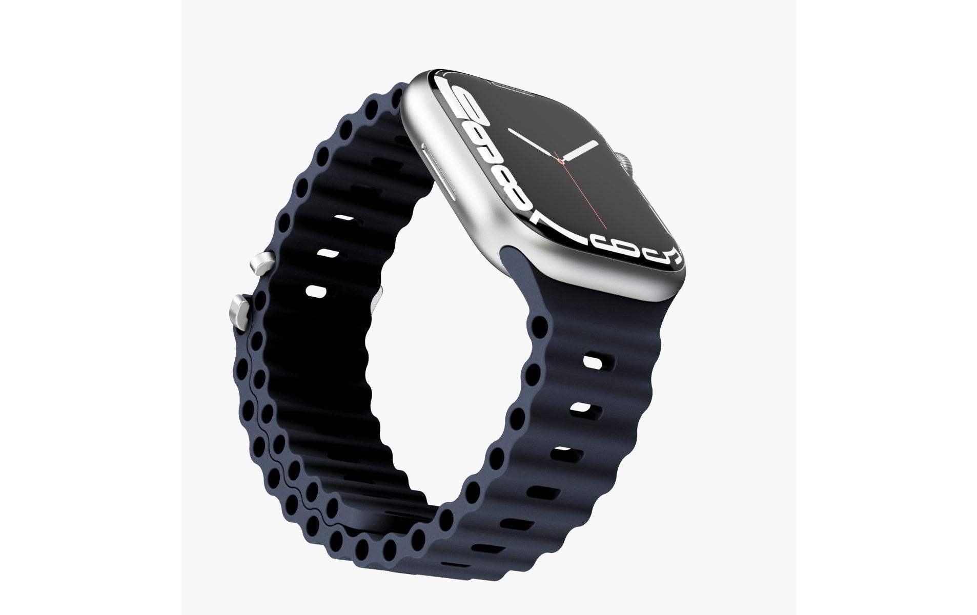 Vonmählen Wave Band 2 – Armband – für Apple Watch (diverse Grössen), Navy, Elastomer (TPR)