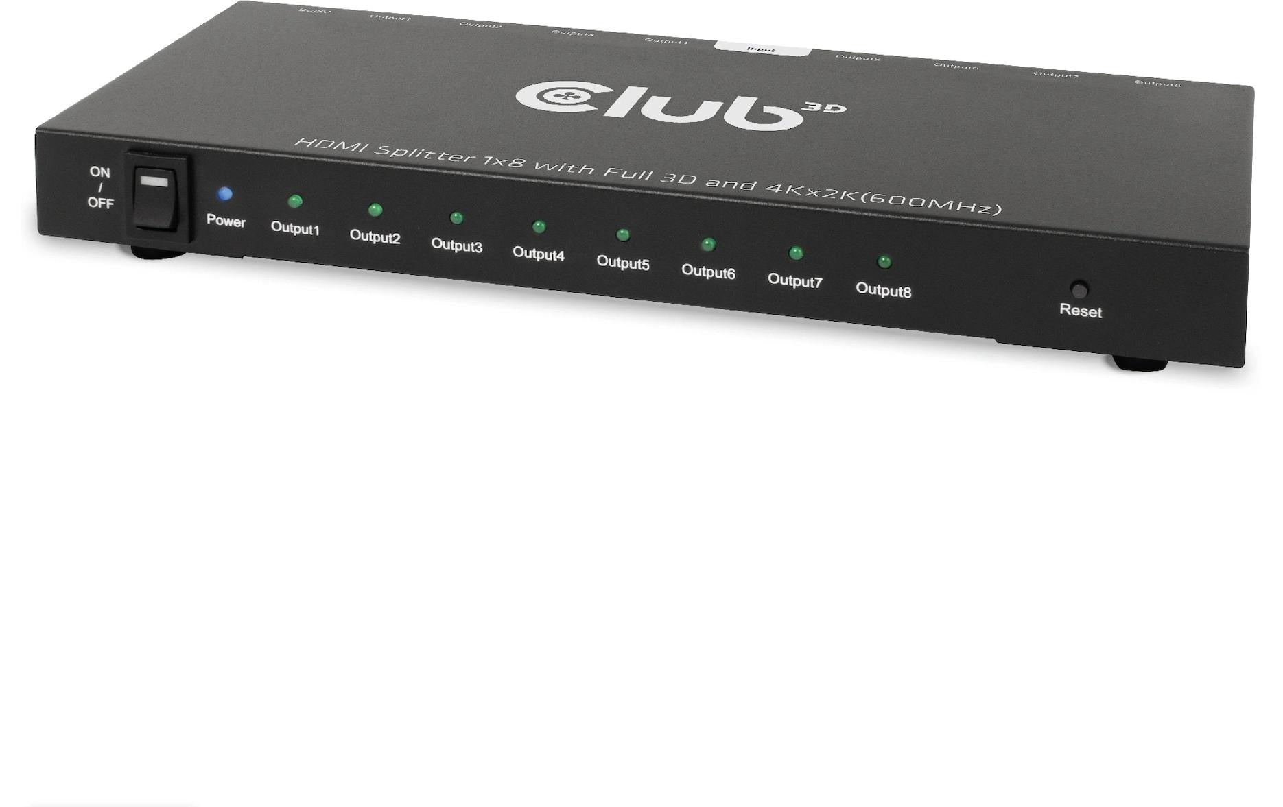 CLUB3D Club 3D – HDMI-Splitter 1×8, externes Netzteil, passiv