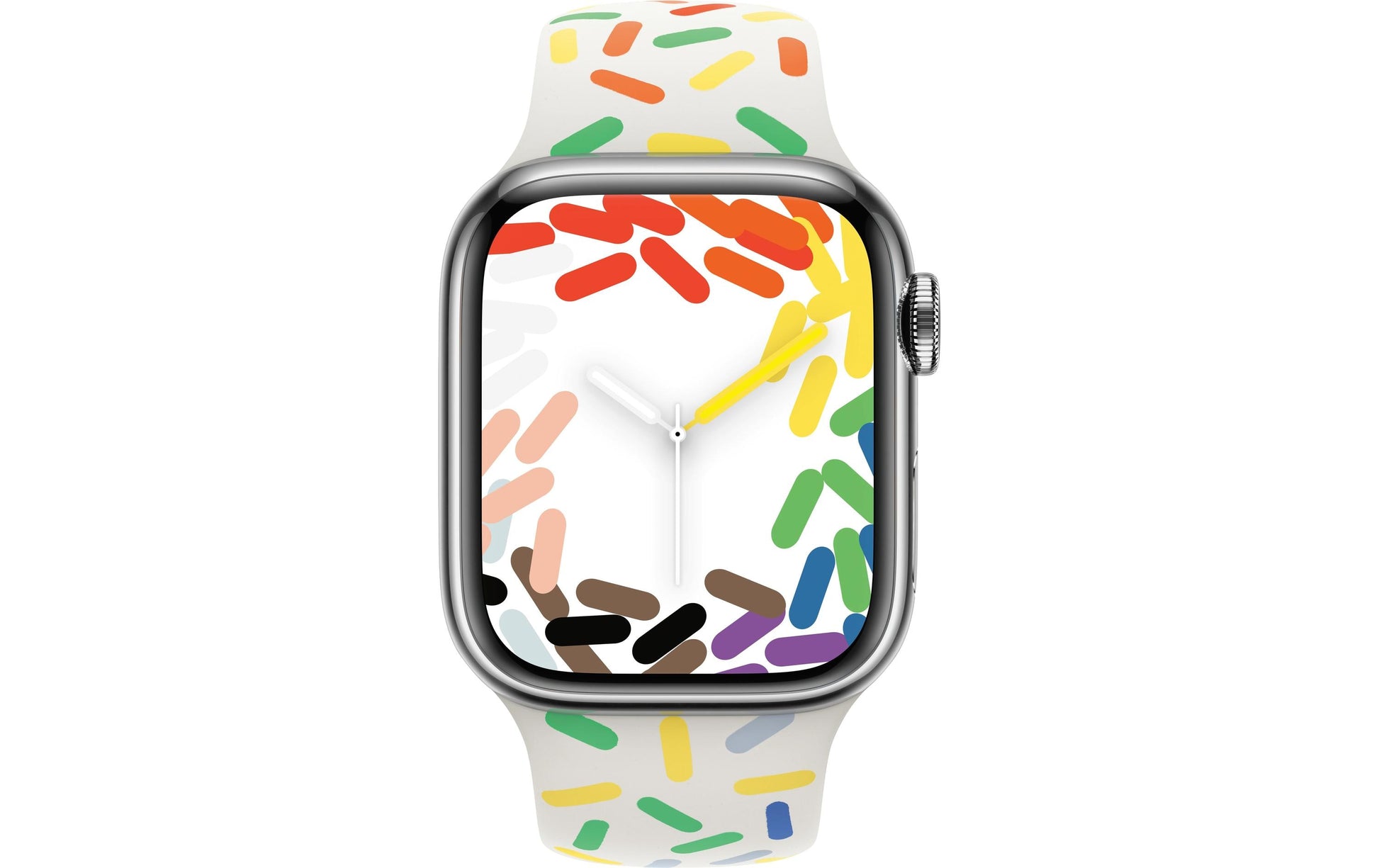 Apple Sport Band Pride – Armband – für Apple Watch (Serie 1–9, 38–41 mm), Mehrfarbig, M–L