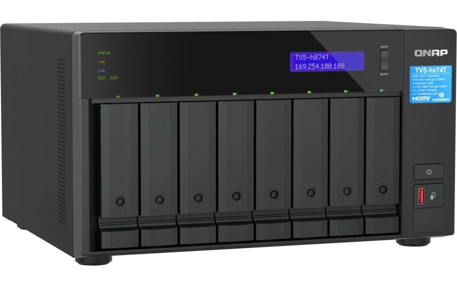 QNAP TVS-H 874T-I7-32G Speichergerät – 32 GB RAM, 2× 2,5 GBE, 8-Bay
