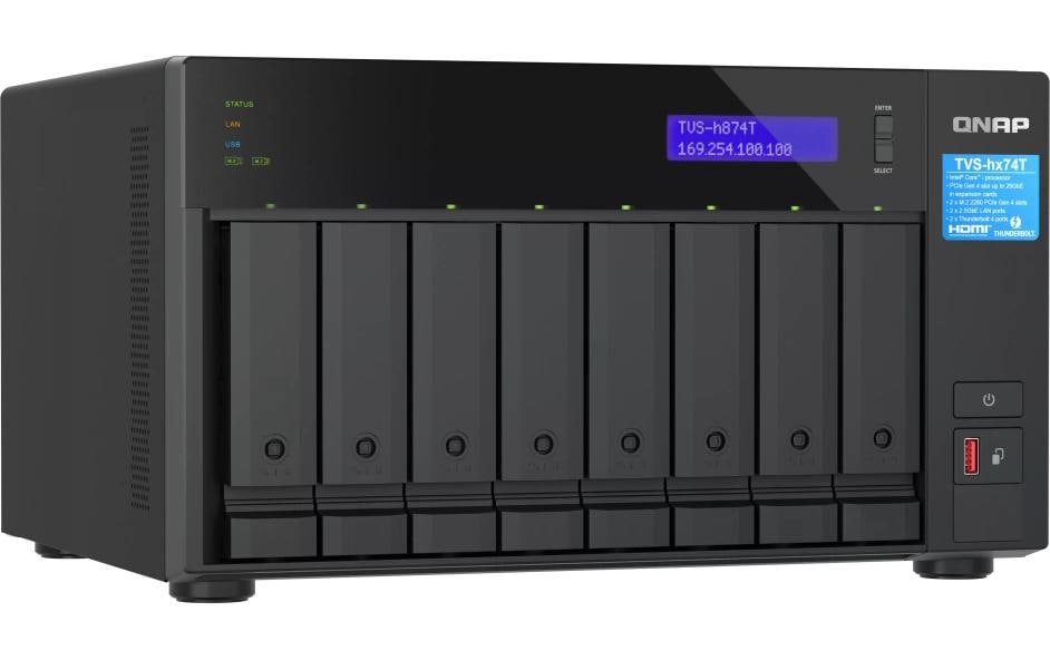QNAP TVS-H 874T-I7-32G Speichergerät – 32 GB RAM, 2× 2,5 GBE, 8-Bay