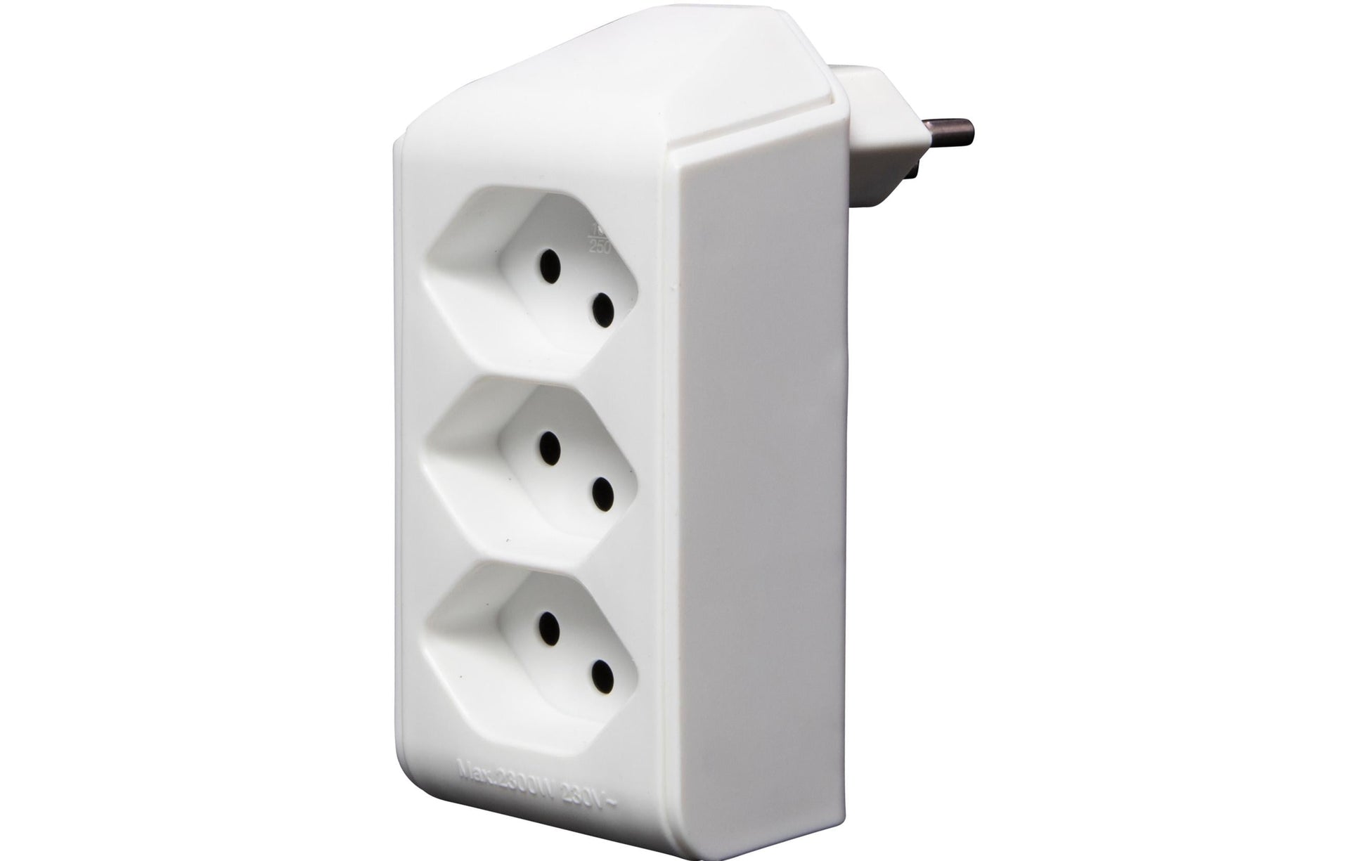 Brennenstuhl Steckdosenleiste, 3×T13, Eingang T12, drehbar 300°, ohne Schalter – weiss