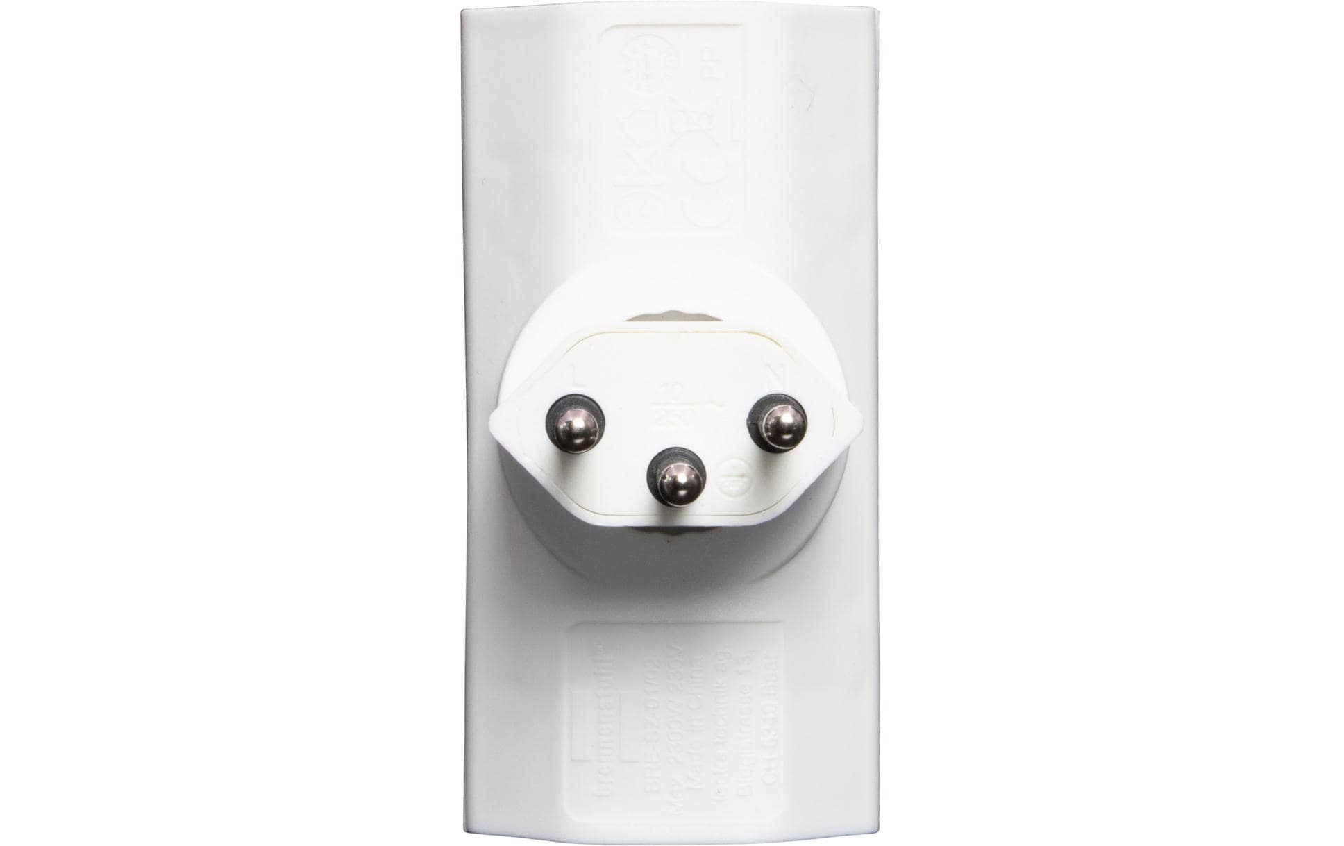 Brennenstuhl Adapterkabel, 2×T13, Eingang T12, drehbar 300°, 42×65×85 mm – weiss
