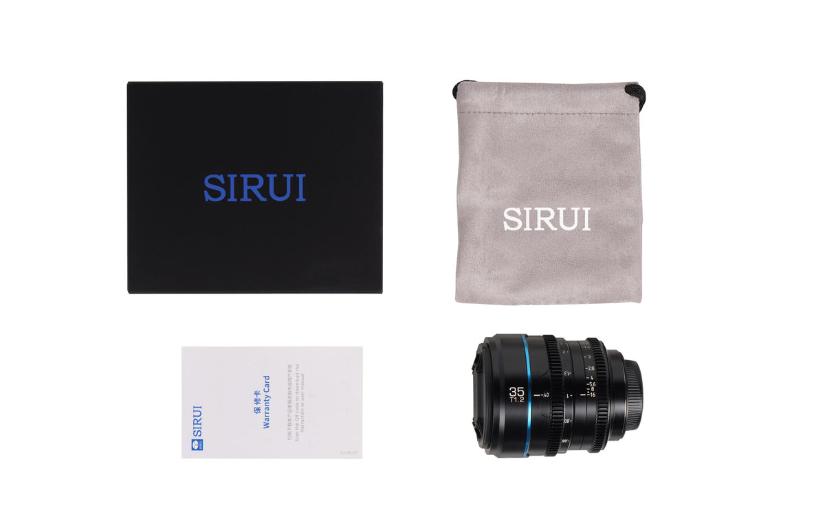 Sirui Nightwalker 35 mm T1.2 Objektiv – Fujifilm X-Mount – APS-C/Super35 – 67 mm Filter – Grau