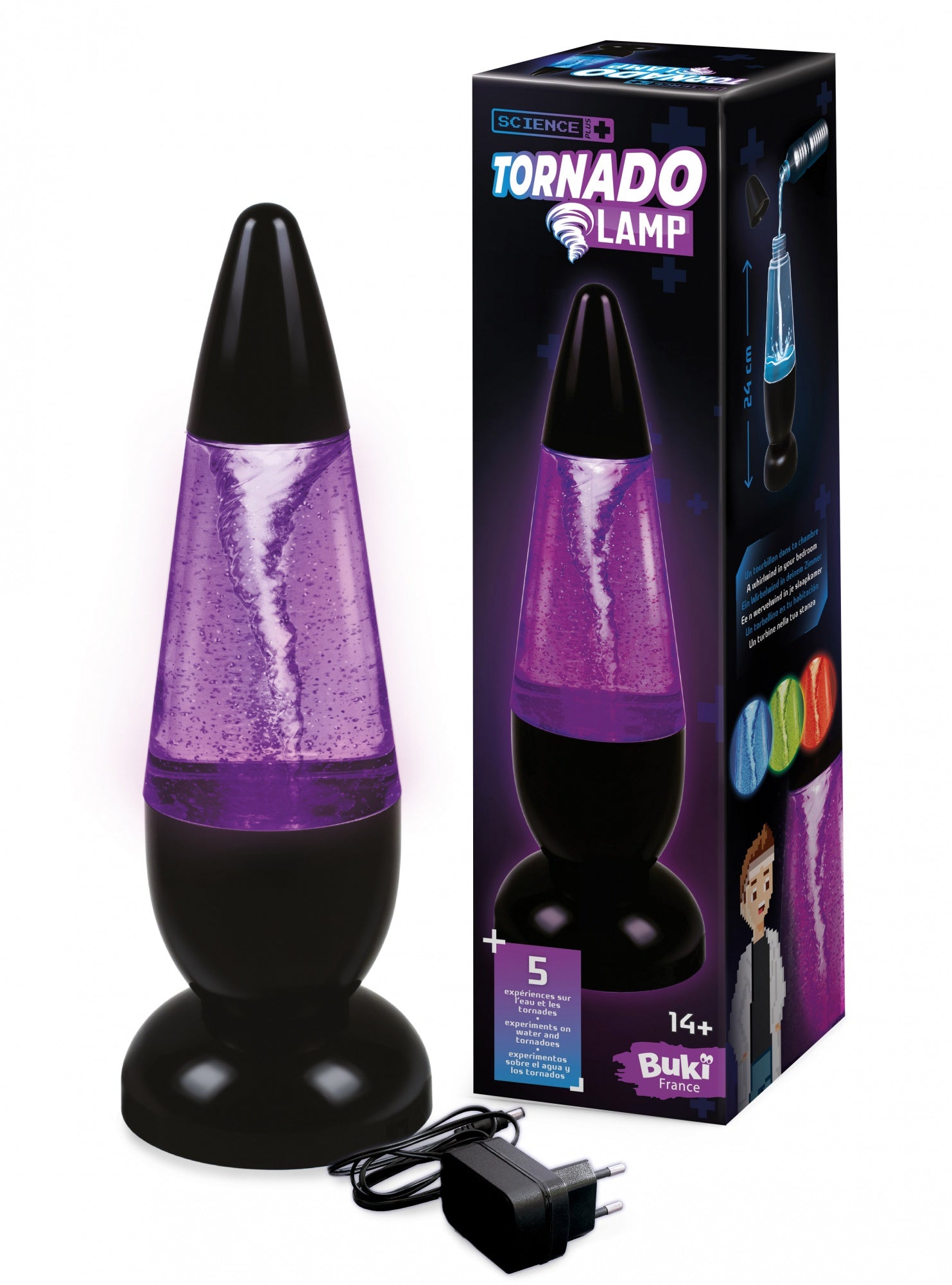 Buki Tischleuchte – Elektrische Aromalampe, USB, 24 cm – Schwarz