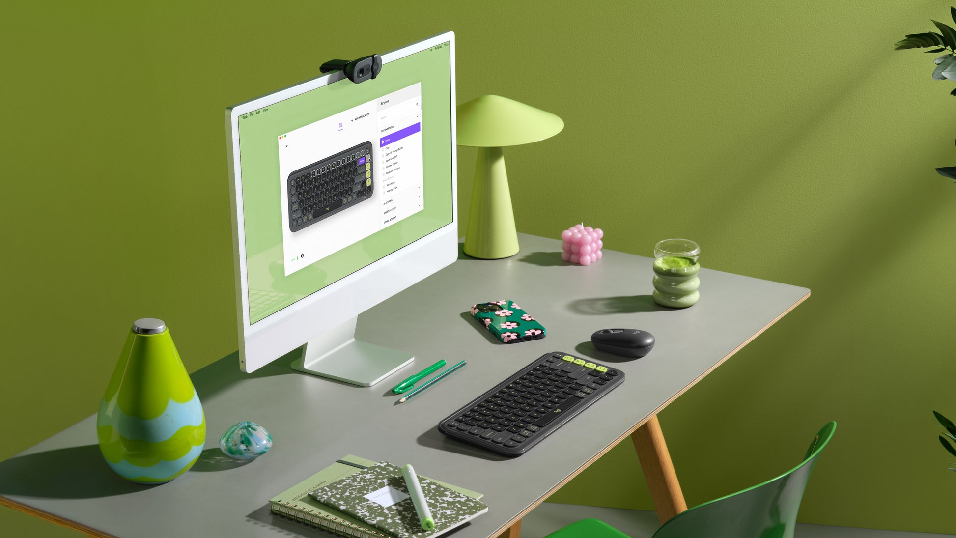 Logitech POP Icon Keys – Mini Tastatur – Schere – Bluetooth – QWERTY (IT) – ohne Ziffernblock – Graphit