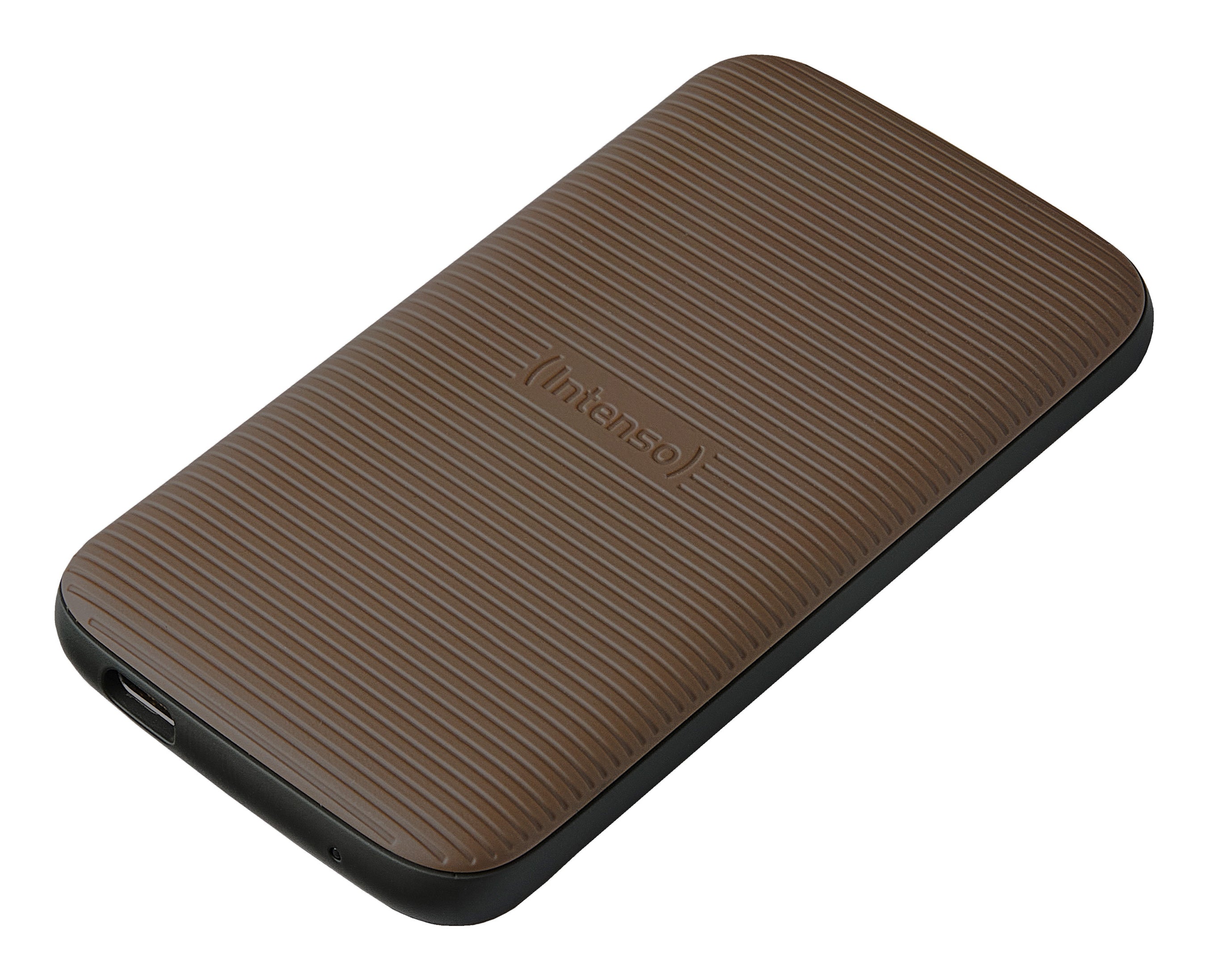 Intenso TX500 – 2 TB SSD NVMe, USB 3,2 Gen 2, 1 000 MB/s, Braun