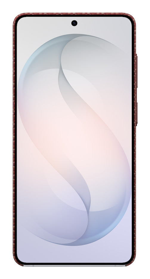 Samsung Backcover – für Samsung Galaxy S26+, Rot, Karbonfaser, kabelloses Laden