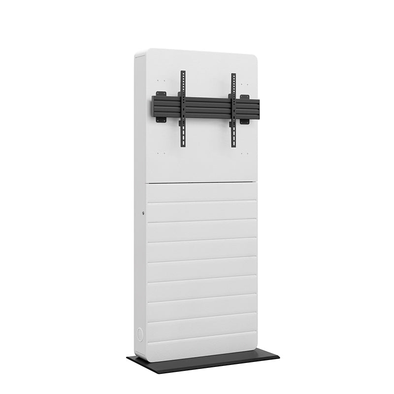 Hagor Digital-Signage-Stand für 55–65" Displays, VESA 600×400 – abschliessbar – schwarz/weiss – CON-Line FS