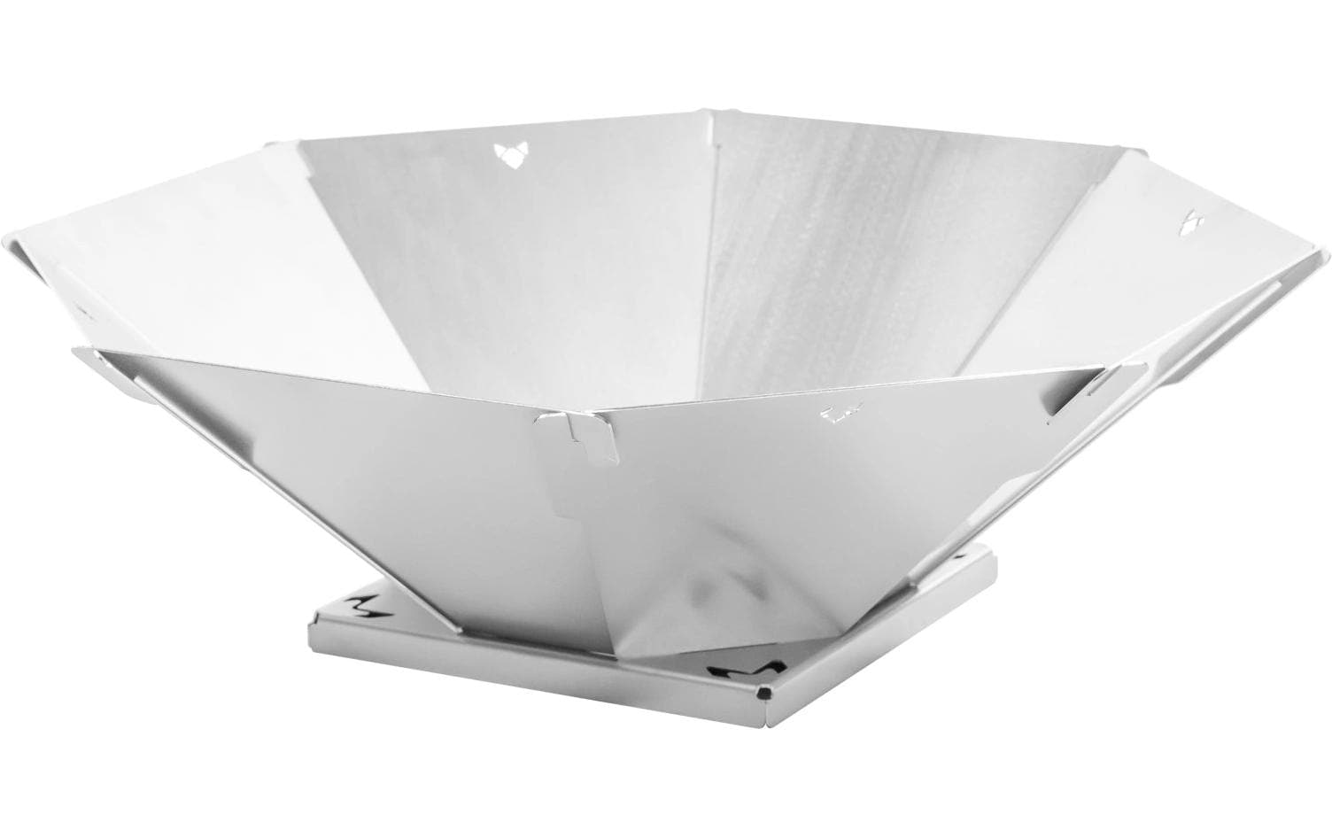 FENNEK Feuerschale – Ø 50 × 16 cm – Edelstahl, Silber
