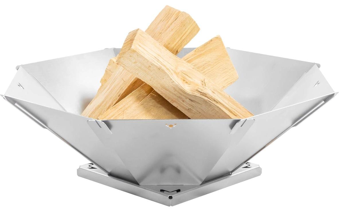 FENNEK Feuerschale – Ø 50 × 16 cm – Edelstahl, Silber