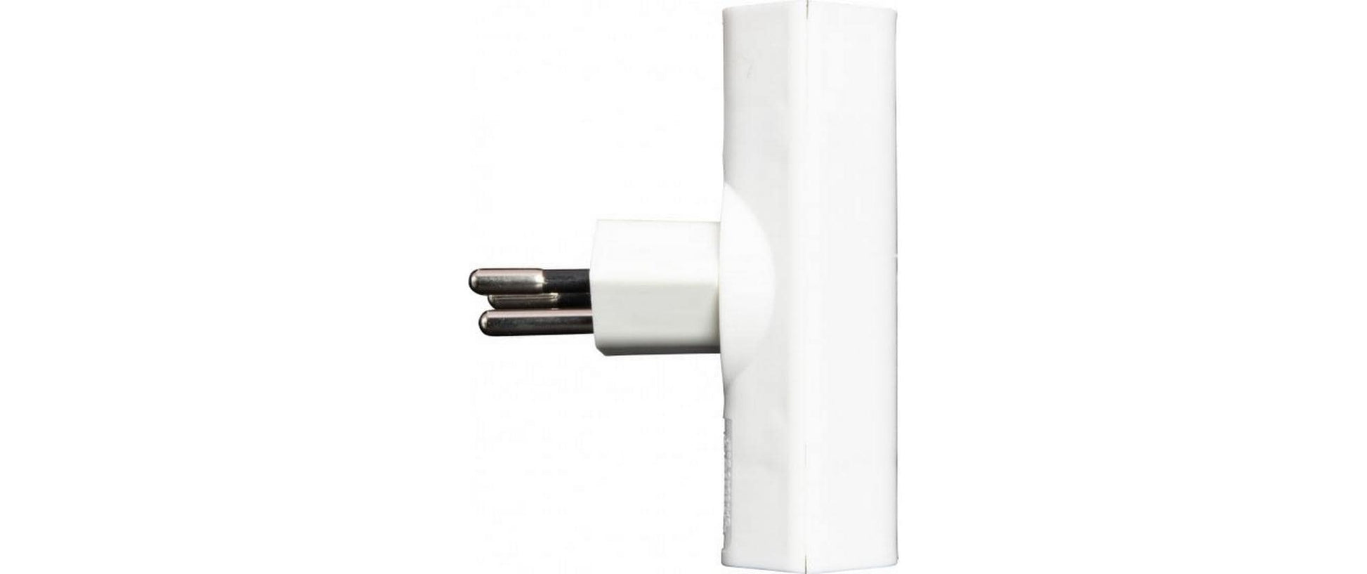 Brennenstuhl Adapterkabel, 2×T13, Eingang T12, drehbar 300°, 42×65×85 mm – weiss