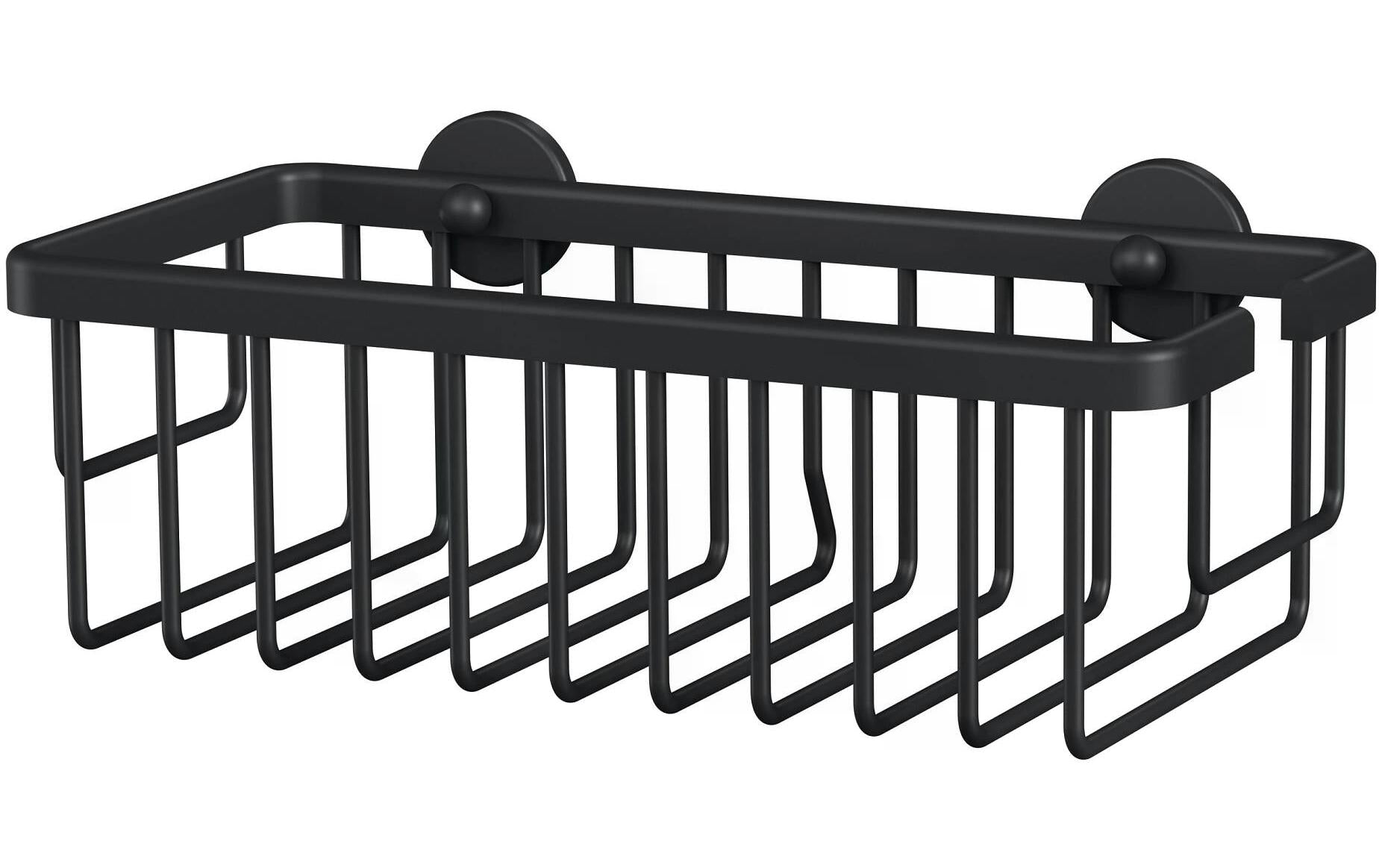 TESA Seifenhalter (Wand) ALUXX BLACK – Aluminium, Klebestreifen, 25×12,5×9,2 cm, Schwarz