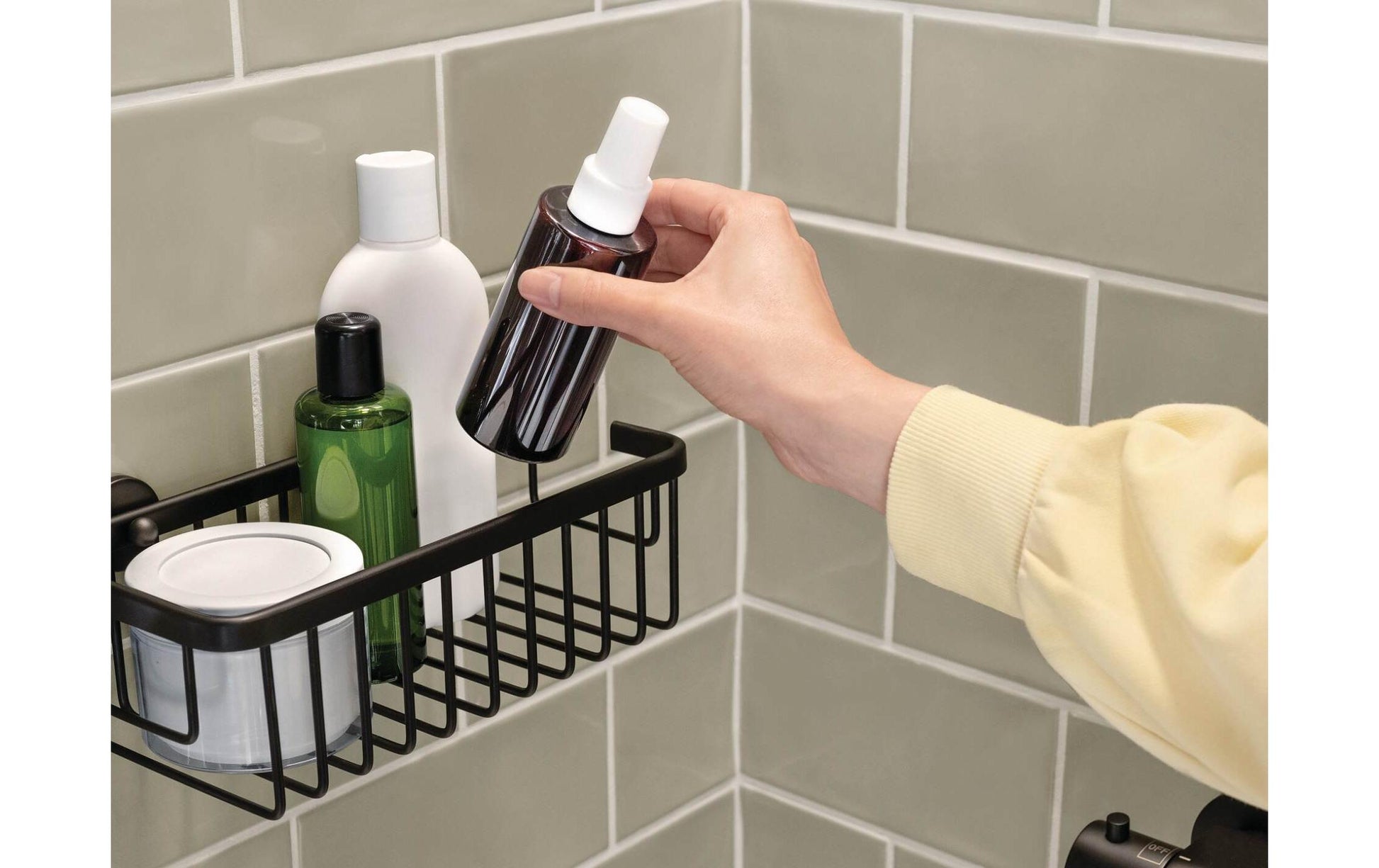 TESA Seifenhalter (Wand) ALUXX BLACK – Aluminium, Klebestreifen, 25×12,5×9,2 cm, Schwarz