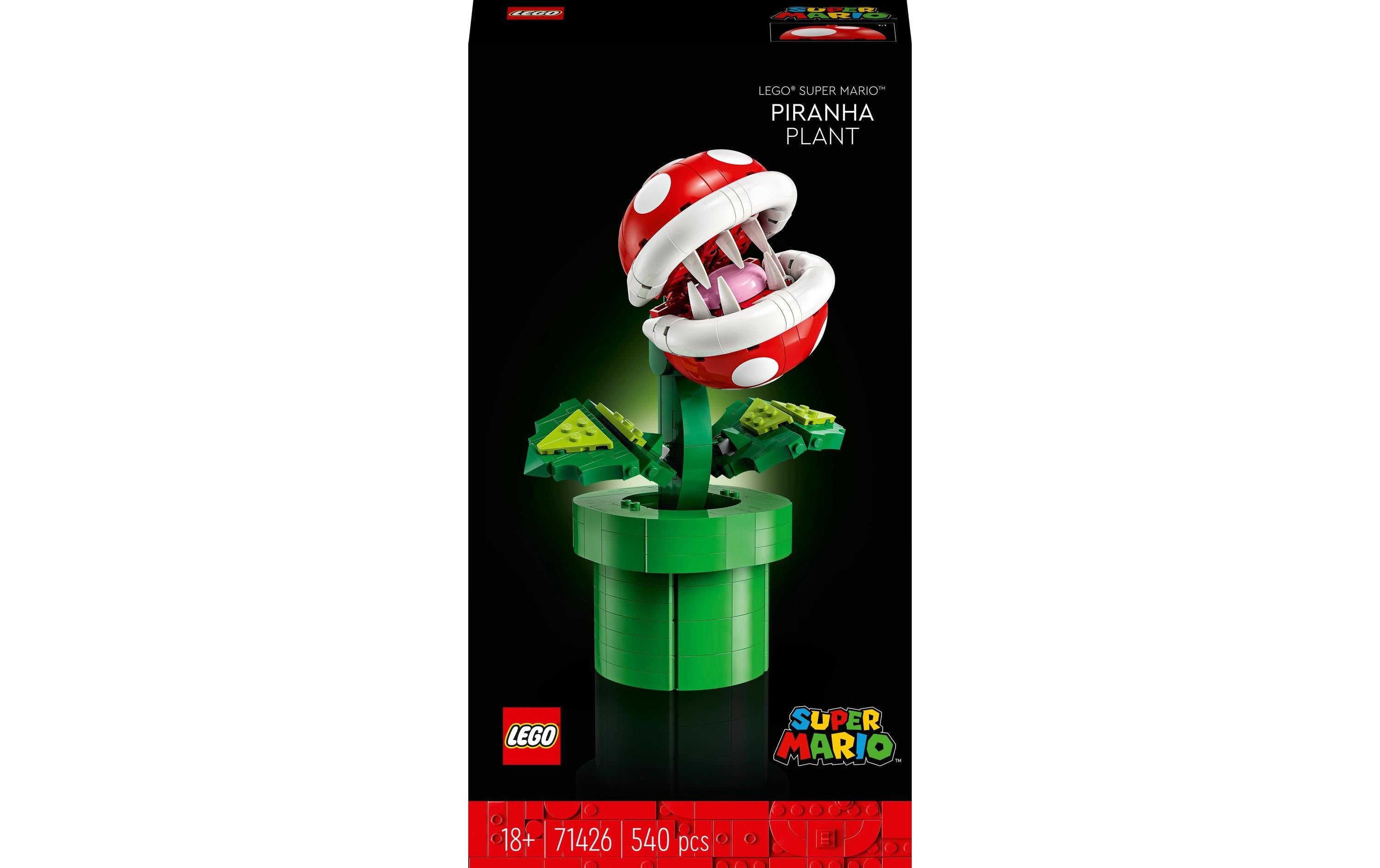 LEGO 3D Puzzle Piranha-Pflanze (Super Mario) – 540 Teile – 11 × 23 × 17 cm – ab 18 J.
