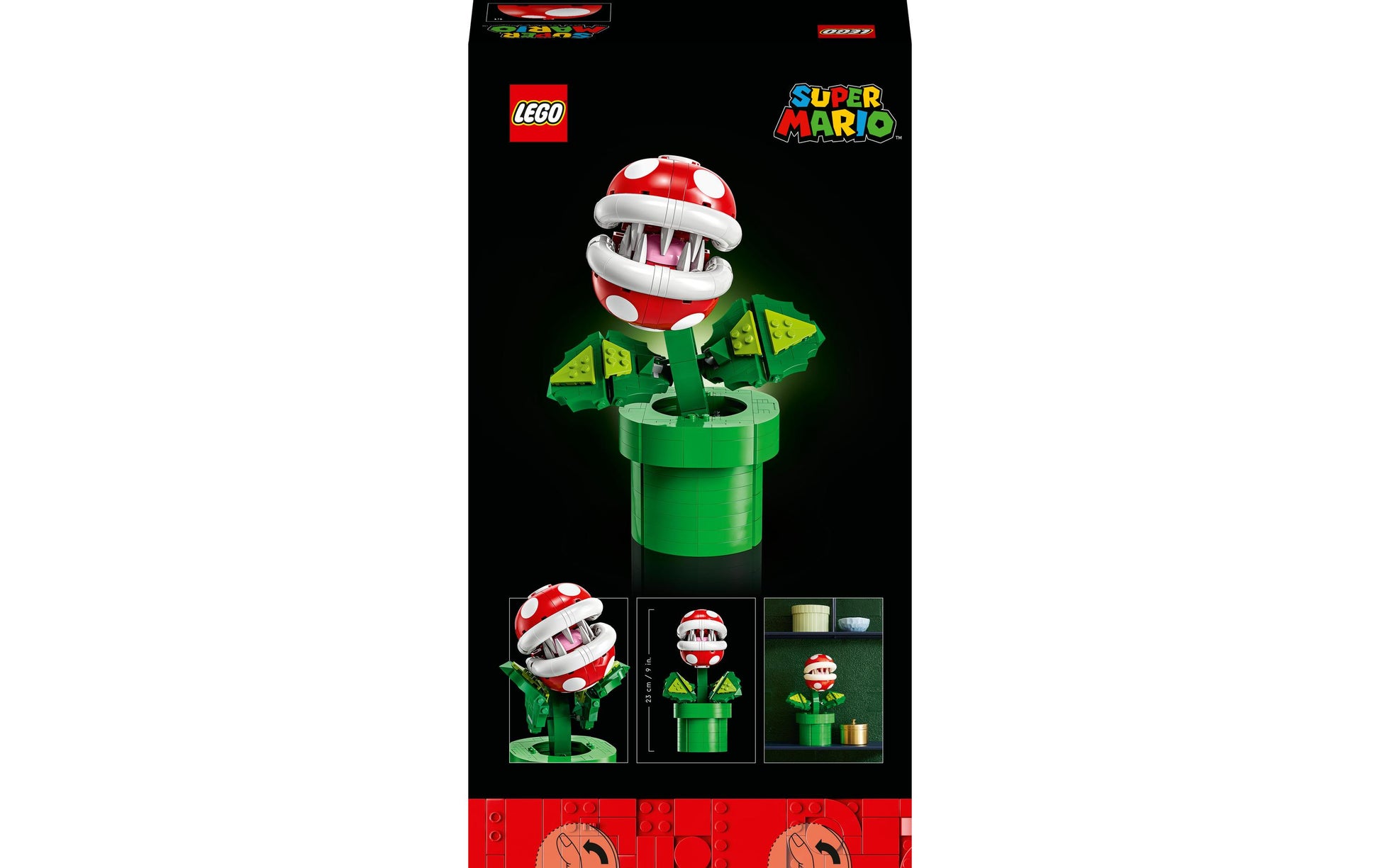 LEGO 3D Puzzle Piranha-Pflanze (Super Mario) – 540 Teile – 11 × 23 × 17 cm – ab 18 J.