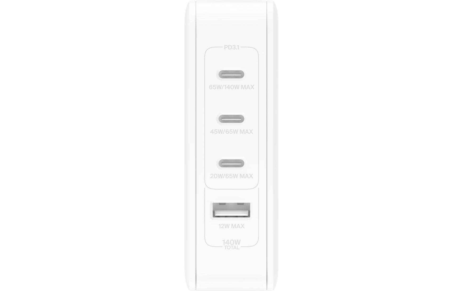 Belkin Ladegerät (UK/EU/US) – 140 W, 4× USB, GaN