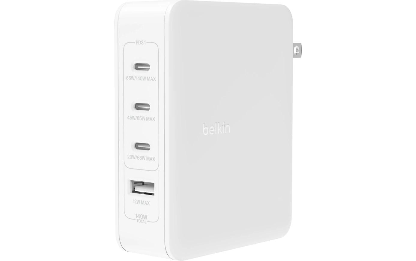 Belkin Ladegerät (UK/EU/US) – 140 W, 4× USB, GaN