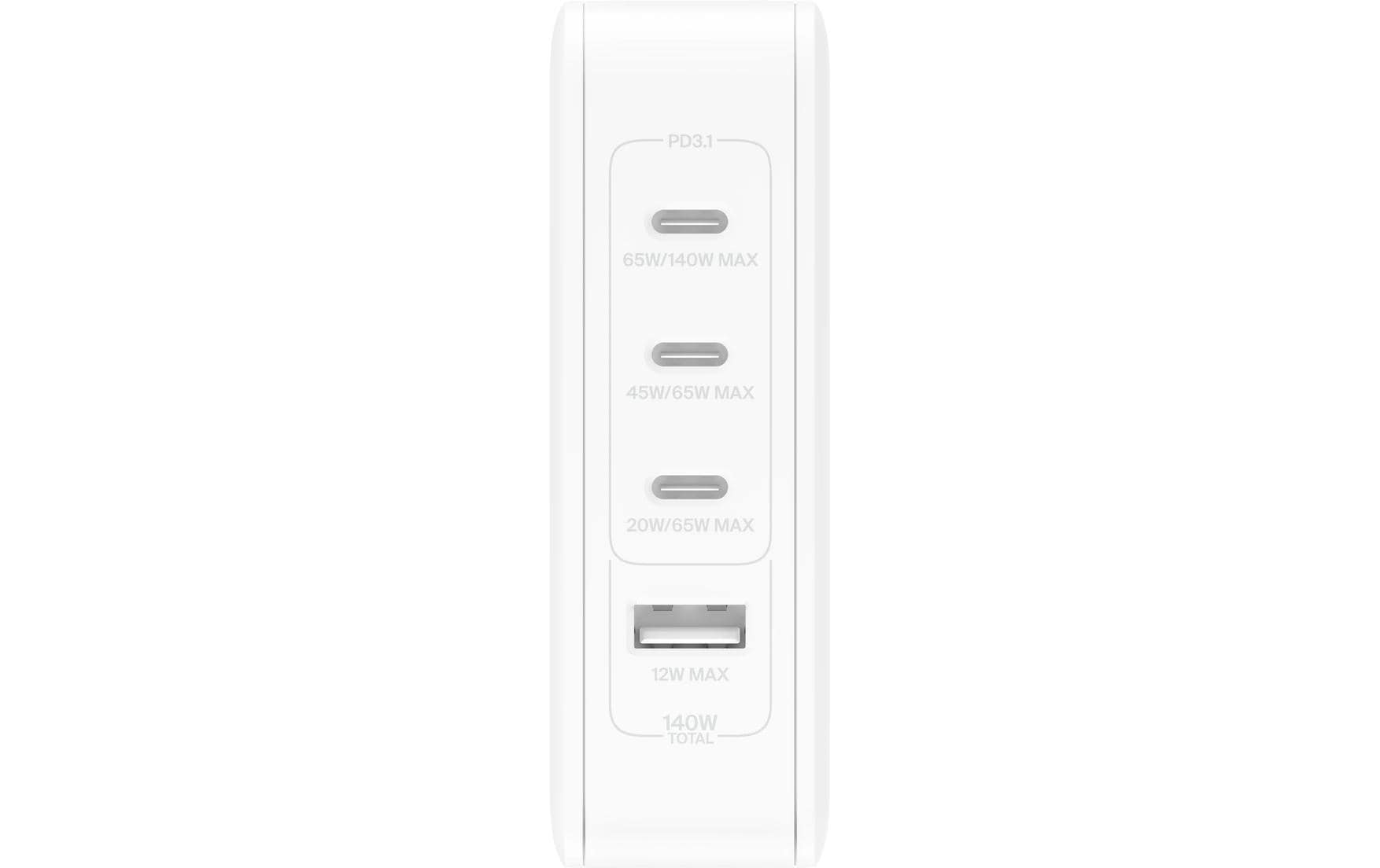 Belkin Ladegerät (UK/EU/US) – 140 W, 4× USB, GaN