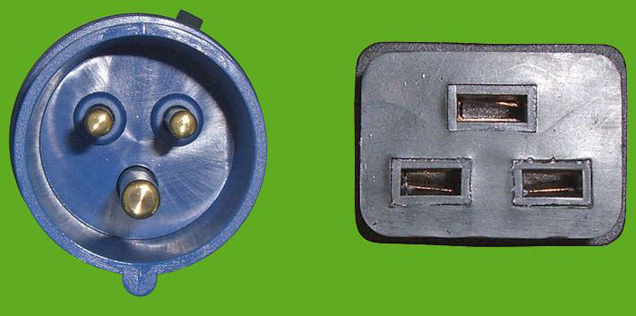Diggelmann Netzkabel – IEC 60309 (CEE 16)–IEC C19, 3 m, 250 V/16 A, schwarz