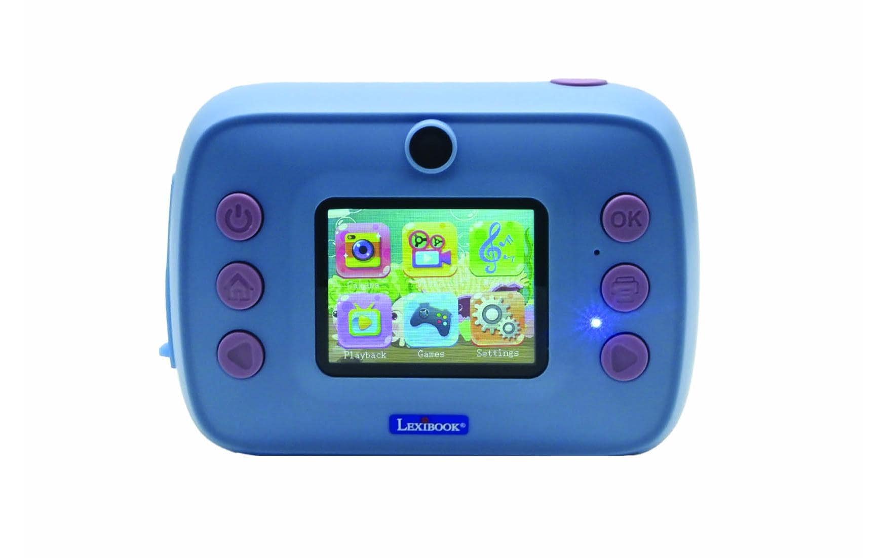 Lexibook STITCH Sofortdruckkamera – 12 MP, 8 GB Speicher, SD bis 32 GB, Akku 5 h – ab 4 J. – mehrfarbig