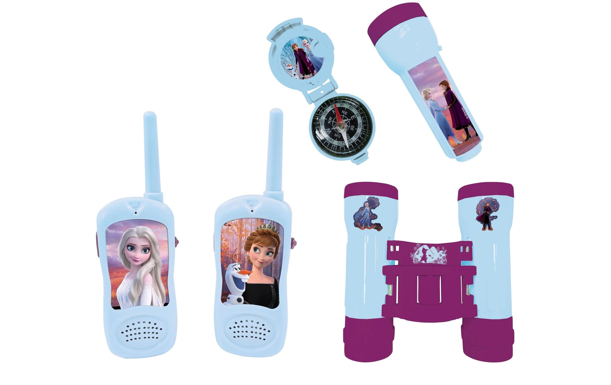 Lexibook Walkie-Talkie RPTW12FZ – Disney Frozen – ca. 12 cm – ab 5 J. – blau/violett