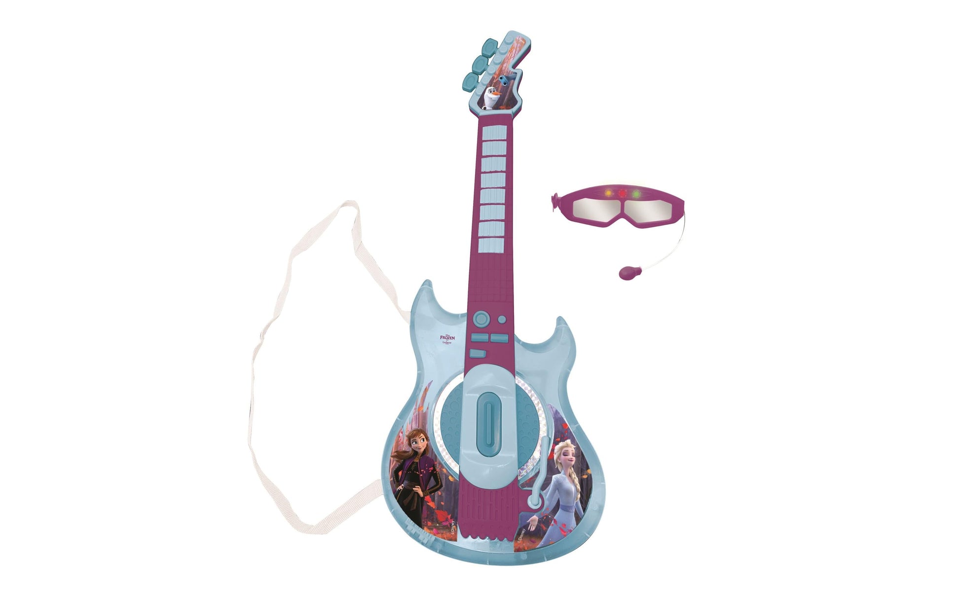 Lexibook K260FZ Gitarre – Disney Frozen – 6 Tasten, 6 Lieder, 2 Modi, Lichteffekte – ab 3 Jahren