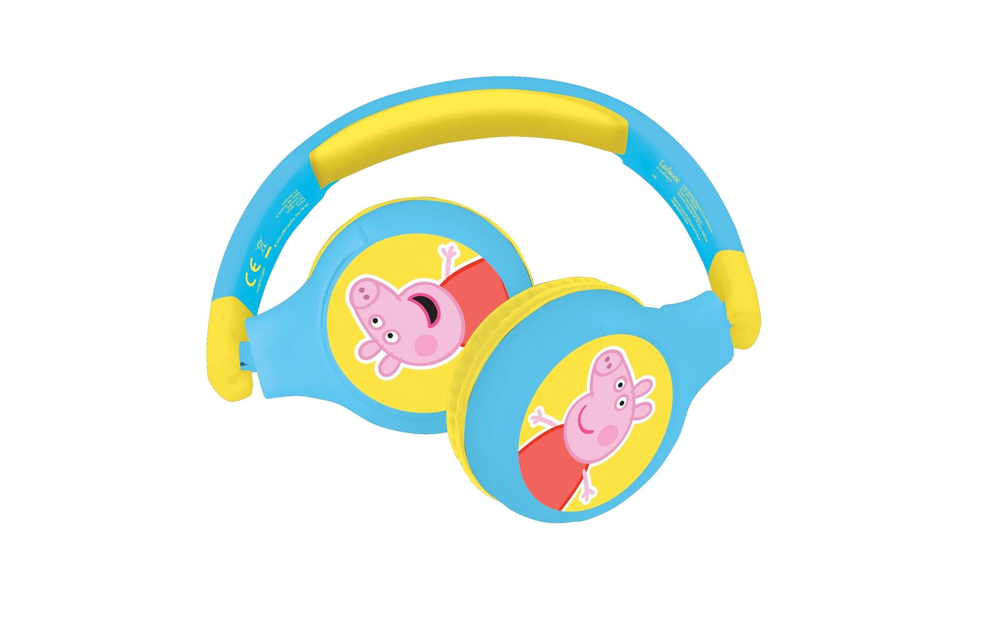 Lexibook Peppa Wuz HPBT010PP Kinderkopfhörer – On-Ear, Kabel + BT, 85 dB Lautstärke-Limit, Mehrfarbig
