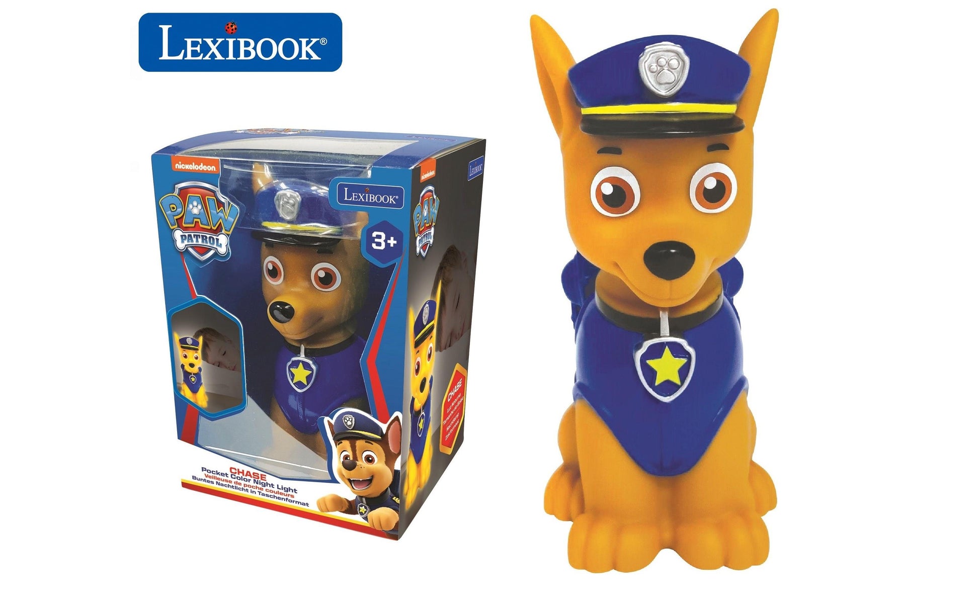 Lexibook Nachtlicht NLJ001PA1 – mehrfarbig, batteriebetrieben (3×LR44, enthalten), 13 cm – Blau