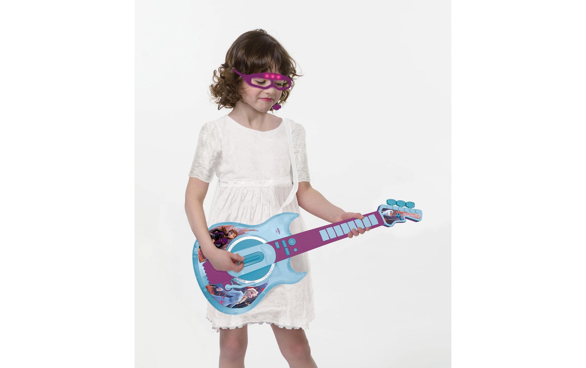 Lexibook K260FZ Gitarre – Disney Frozen – 6 Tasten, 6 Lieder, 2 Modi, Lichteffekte – ab 3 Jahren