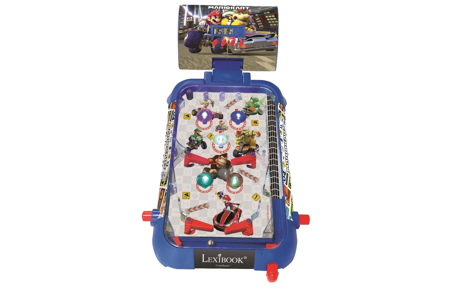 Lexibook Mario Kart elektronischer Flipper – Geschicklichkeitsspiel, 1–2 Spieler, ab 5 Jahren, 30 Min., DE/EN/FR
