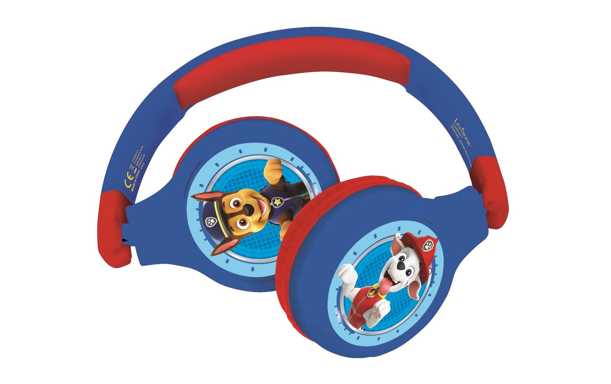 Lexibook Paw Patrol HPBT010PA Kinderkopfhörer – Over-Ear, Stereo, Kabel + BT, 85 dB-Limit, Blau, BT 5.0