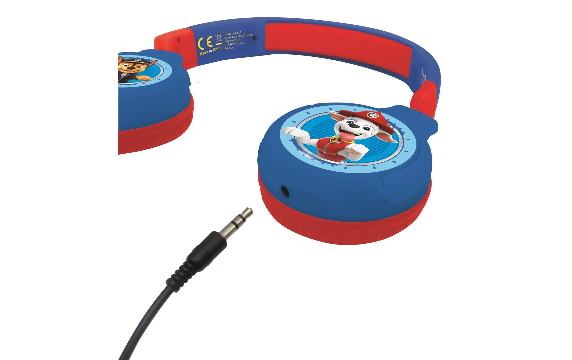 Lexibook Paw Patrol HPBT010PA Kinderkopfhörer – Over-Ear, Stereo, Kabel + BT, 85 dB-Limit, Blau, BT 5.0