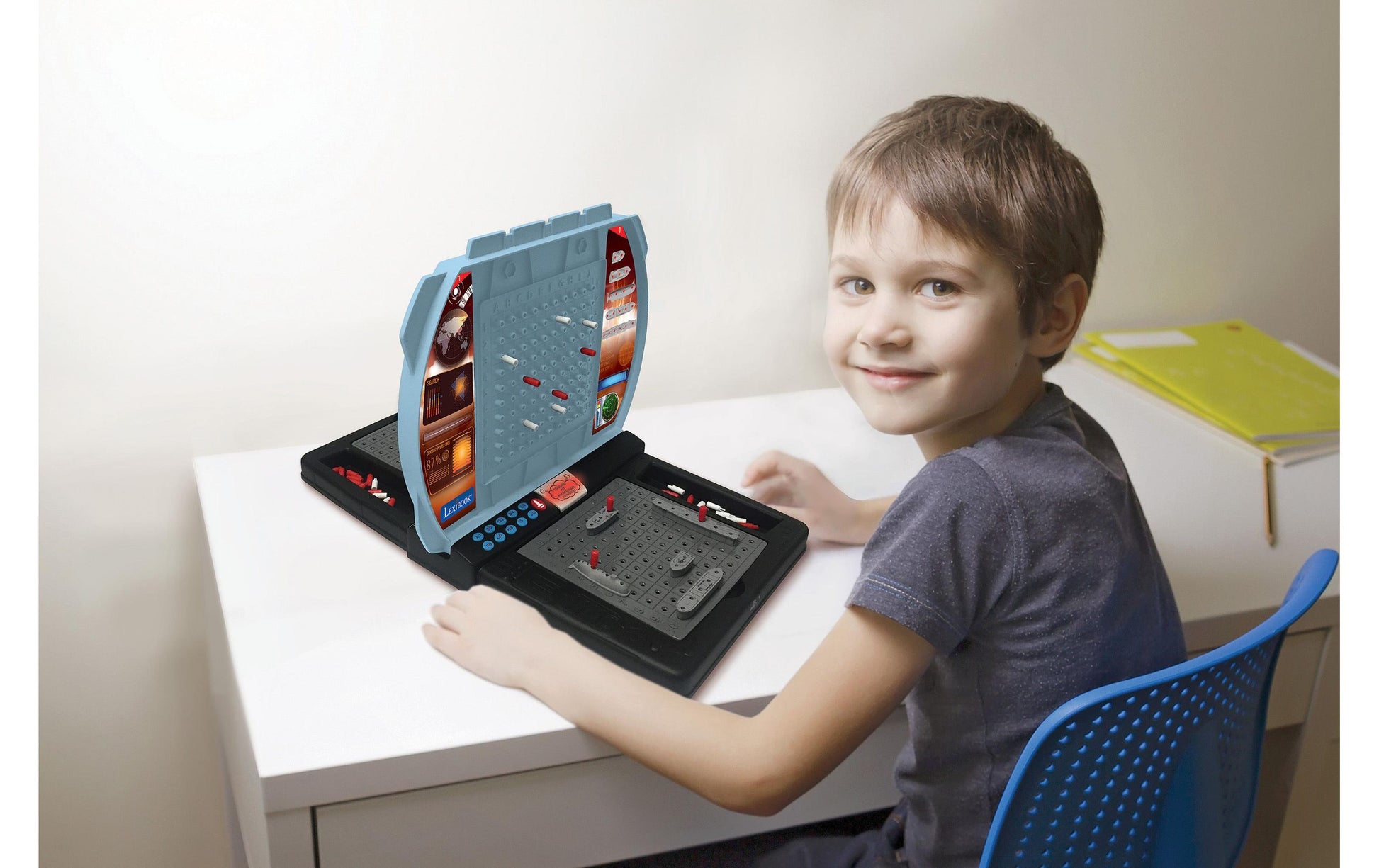 Lexibook Elektronische sprechende Seeschlacht – Brettspiel, 1–2 Spieler, ab 6 Jahren, IT/NL/DE/FR
