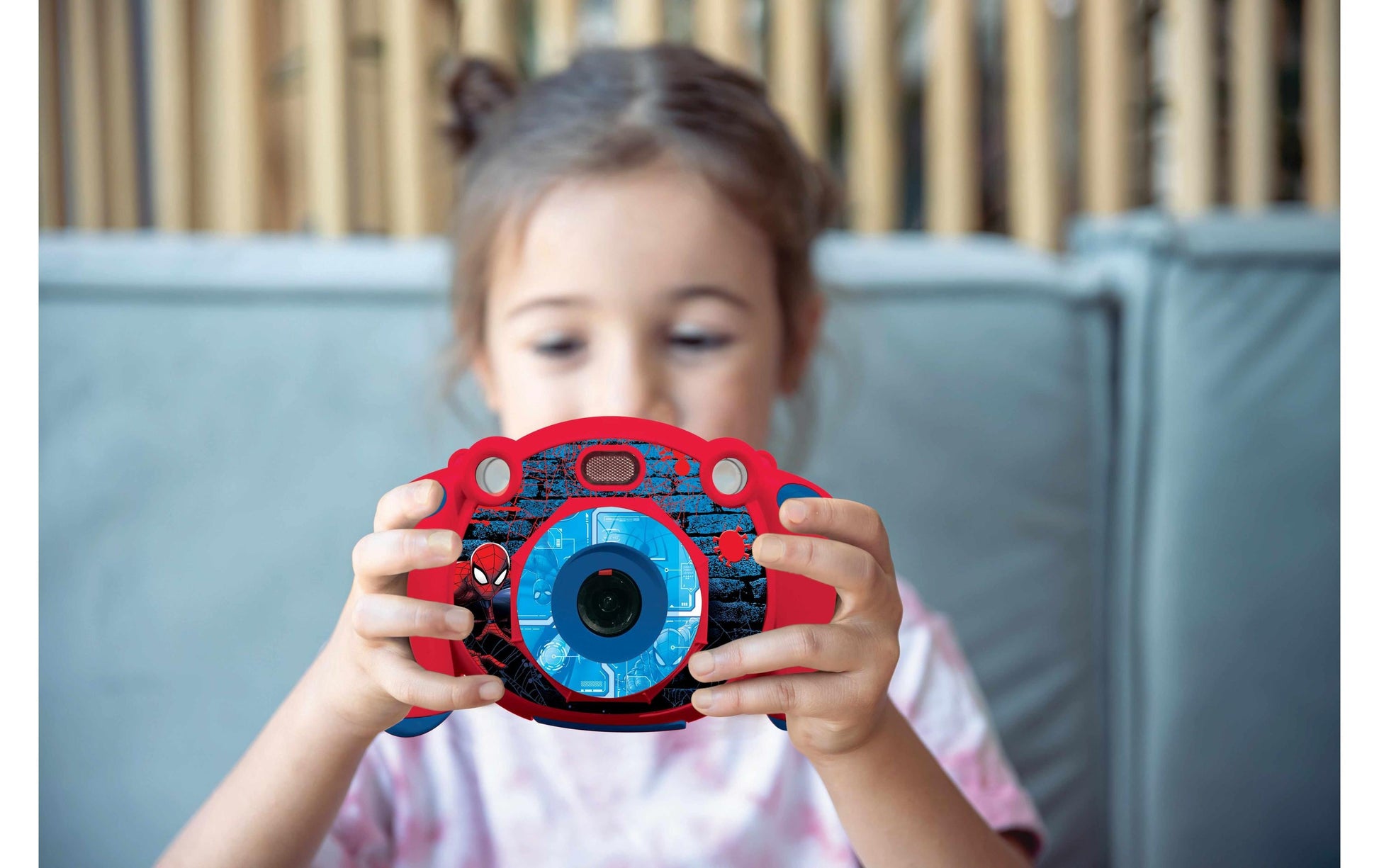 Lexibook Kinderkamera – Spider-Man – Foto & Video (Full HD) – 9 × 4,9 × 14,8 cm – 1 Stück – ab 4 J. – Blau/Rot