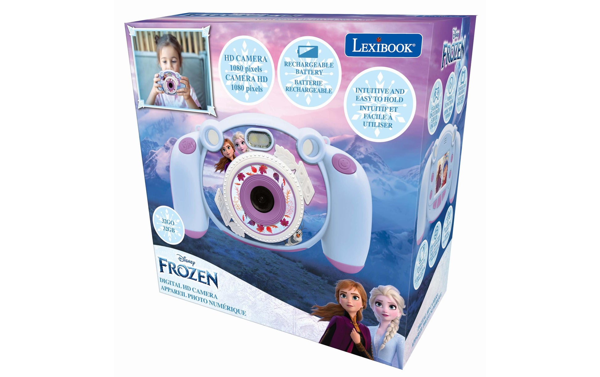 Lexibook DJ080FZ – Kompaktkamera, 1080p, Blau, Violett