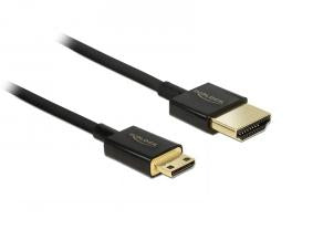 DeLOCK HDMI-Kabel, HDMI/Mini HDMI, Schwarz