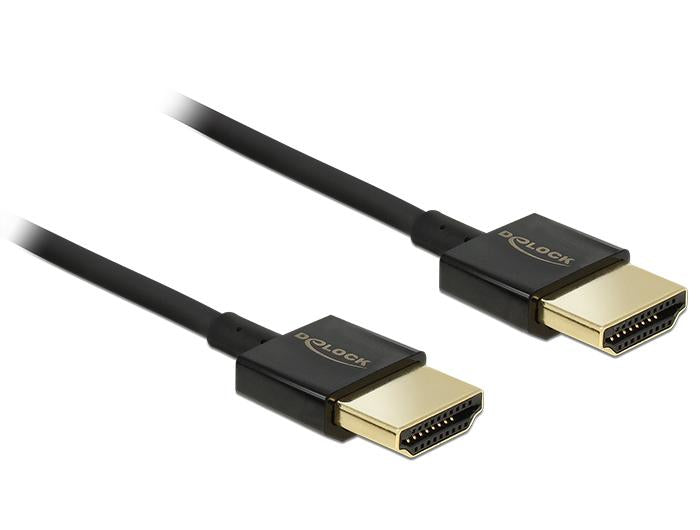 DeLOCK HDMI Kabel (A–A, M–M) HDMI 2.0 4K 60 Hz – 1,5 m – Ethernet