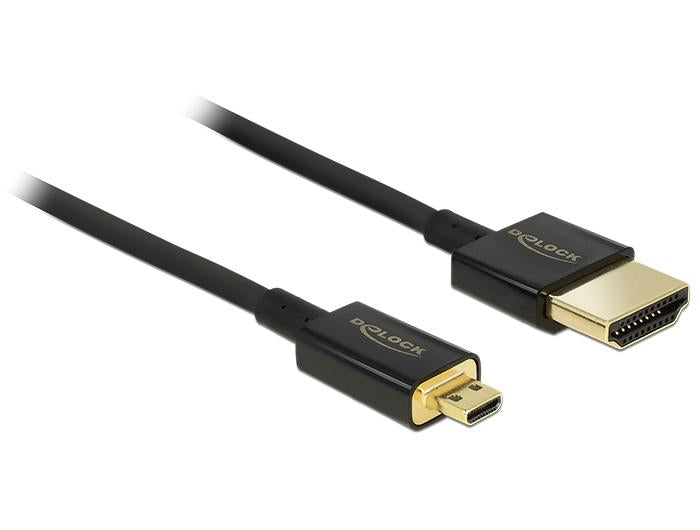 DeLOCK HDMI-Kabel, HDMI / Micro HDMI, Schwarz
