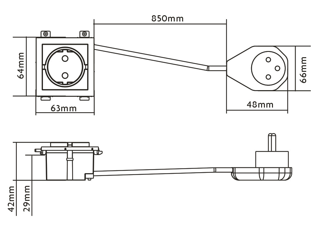 Vision TC3 PWREU – Netzteil/Netzadapter, CEE 7/3, Weiss