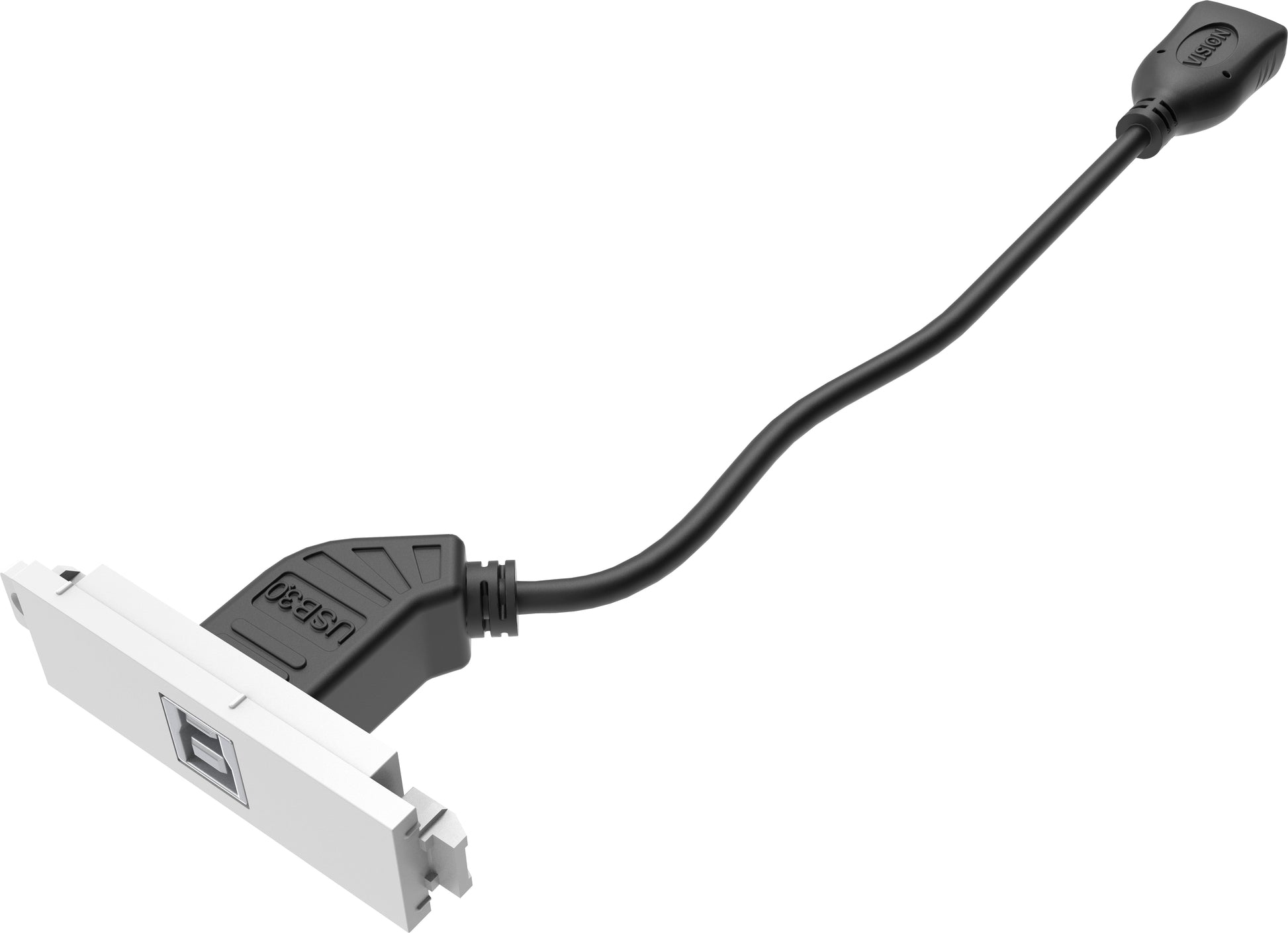 Vision TC3 USBB – Techconnect USB-B Modul, 1× USB-B, USB 3.2 Gen 1, Weiss