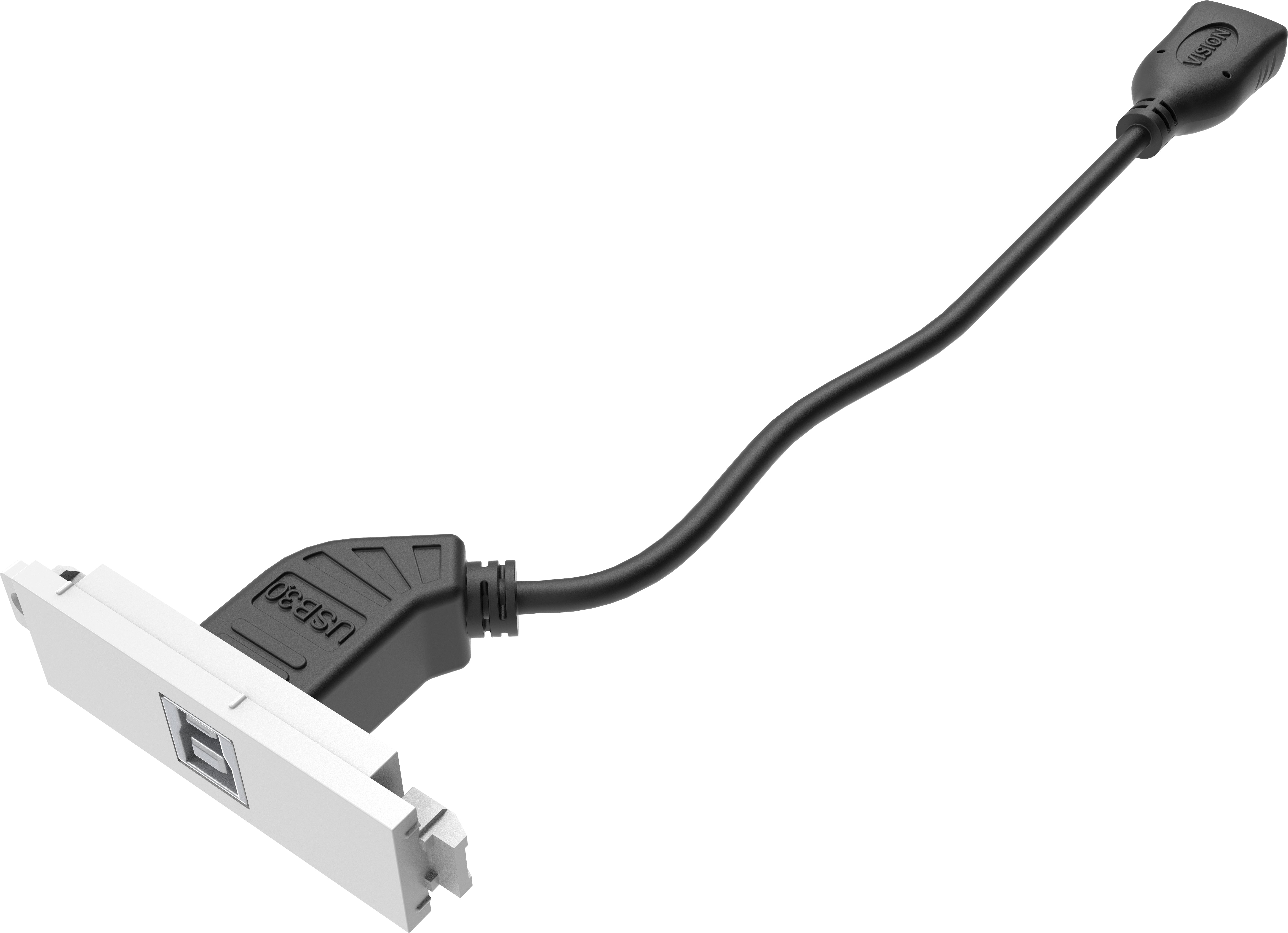 Vision TC3 USBB – Techconnect USB-B Modul, 1× USB-B, USB 3.2 Gen 1, Weiss