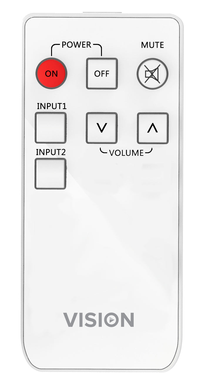 Vision TC3 – Stereo-Vollverstärker, 2×25 W (8 Ω), L/R Ein/Aus, DC 12 V, Weiss