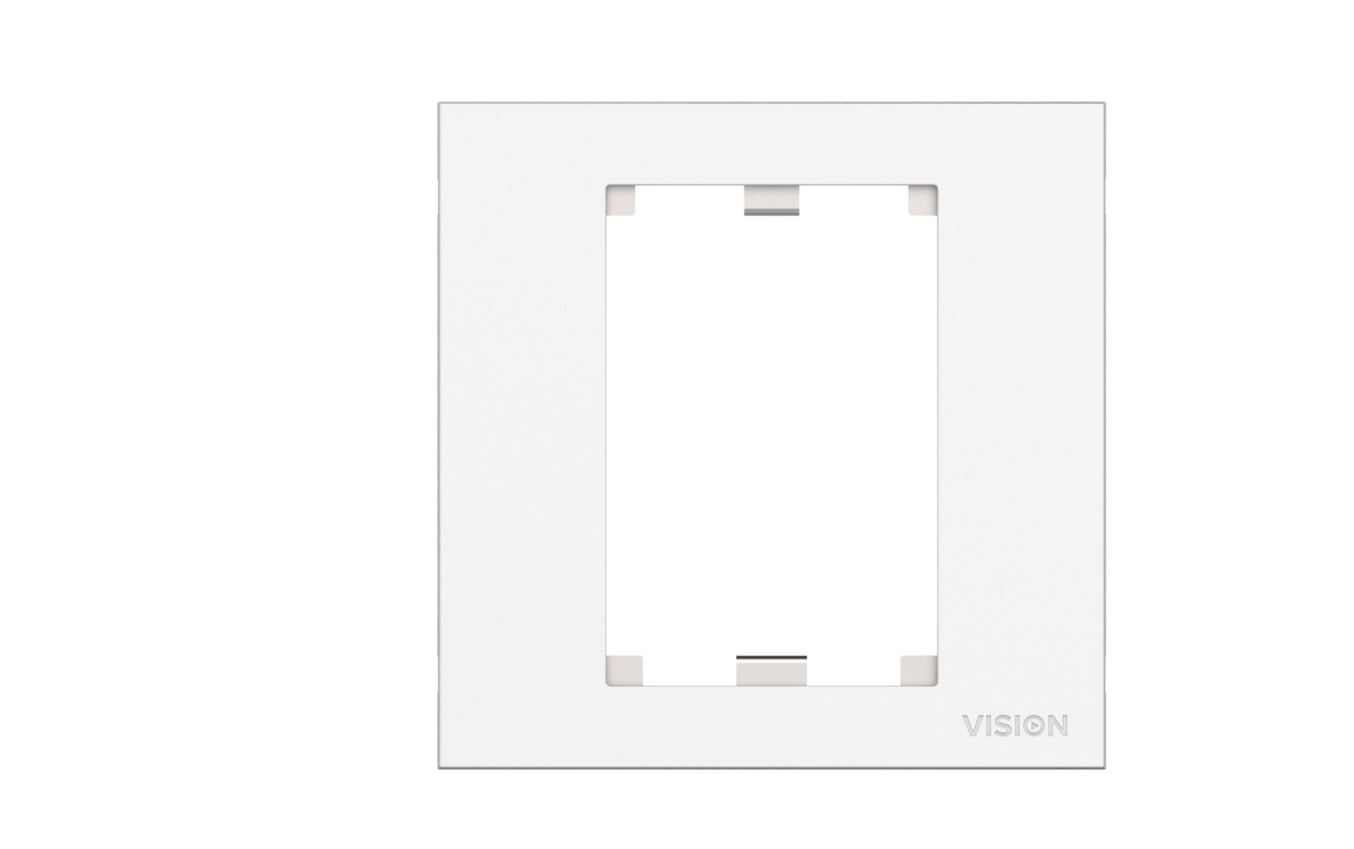 Vision TC3 SURR1G – 1‑Gang Surround‑Rahmen, Weiss, 86×86×8 mm