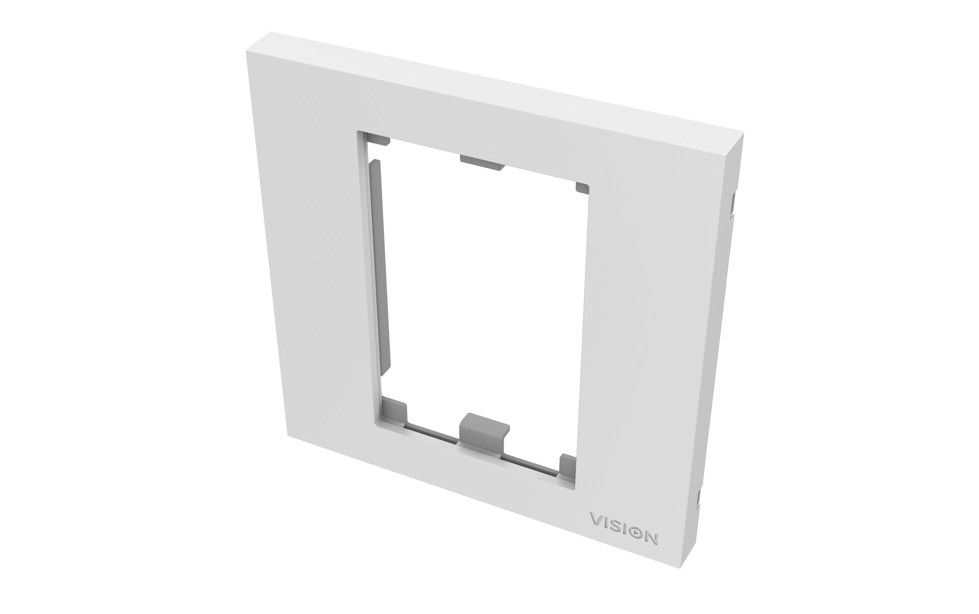 Vision TC3 SURR1G – 1‑Gang Surround‑Rahmen, Weiss, 86×86×8 mm